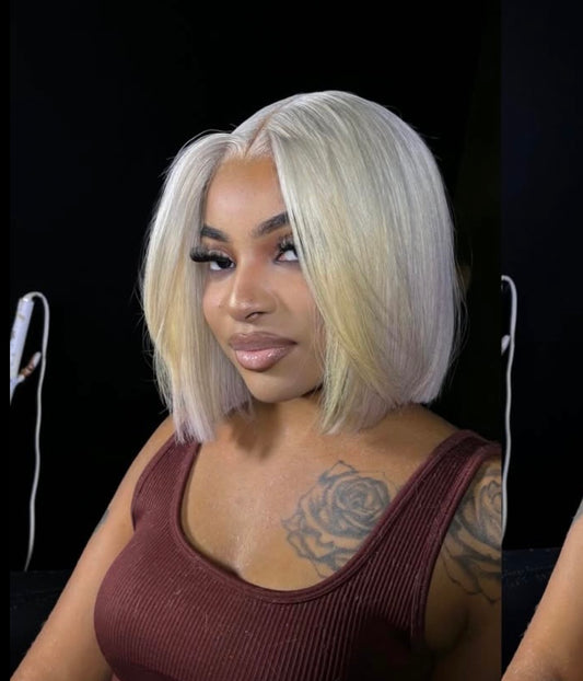 custom colored bob length wig