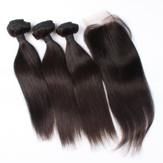 Straight  Bundle Deal With Closure